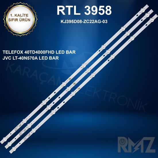 ES-3057, TELEFOX, 40TD4000FHD, 3V, KJ395D08-ZC22AG-03, TV LED BAR