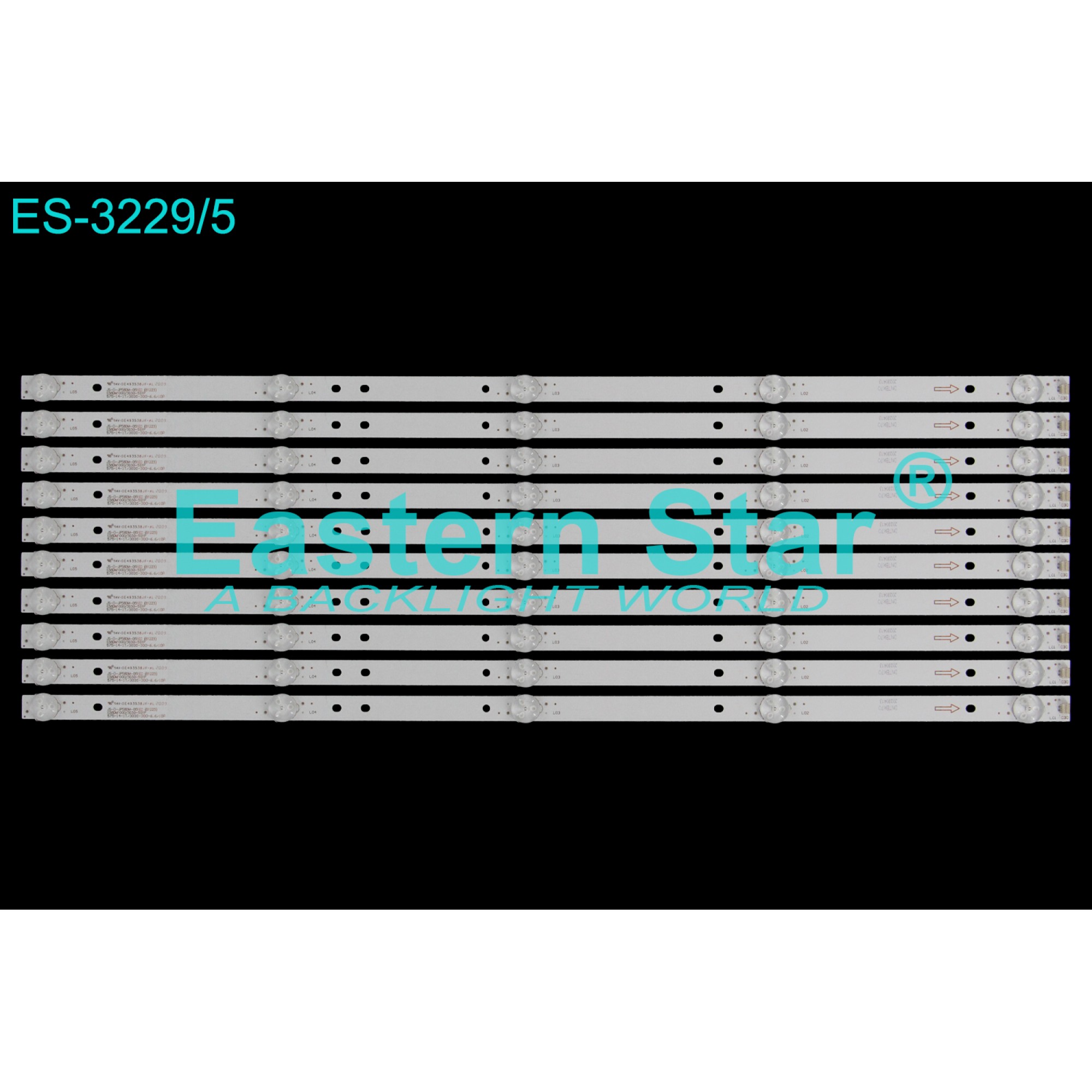 ES-3229, SN58LEDJ203/0216, AX58LEDJ203/0216, 58LEDJ203, JS-D-JP58DM-051EC, R72-58D04-005, 575141T.60034.10P, D58-M30, TV LED BAR 3V